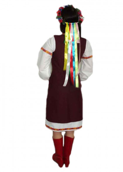 Український народний костюм бордовий