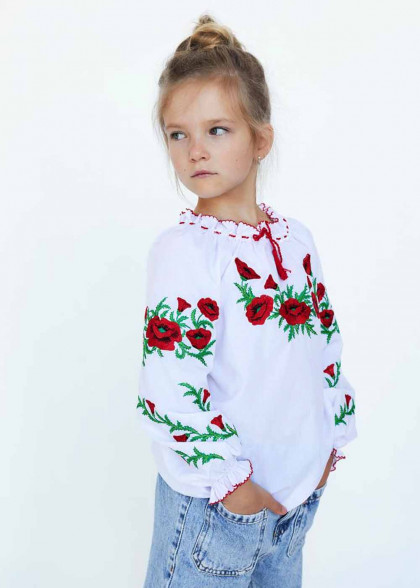 Вишиванка для дівчинки Макова роса