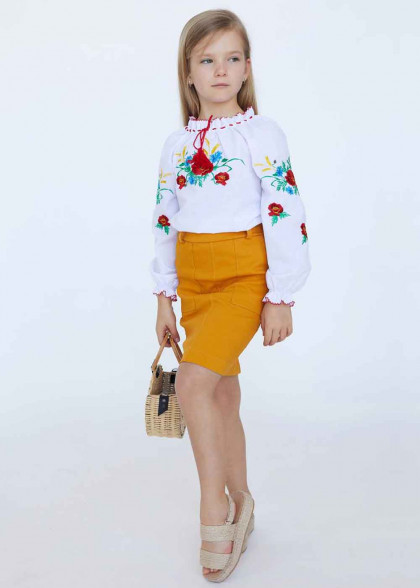 Вишиванка на дівчинку Василькове поле