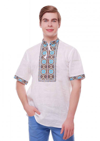 Embroidered shirt Cornflowers
