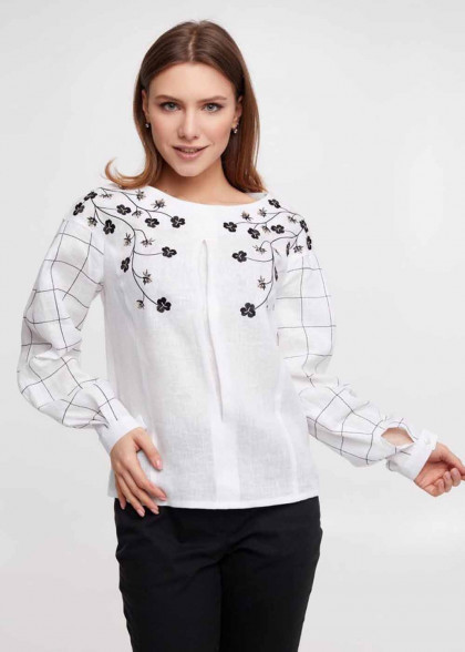 Embroidered shirt Zlatoslav white