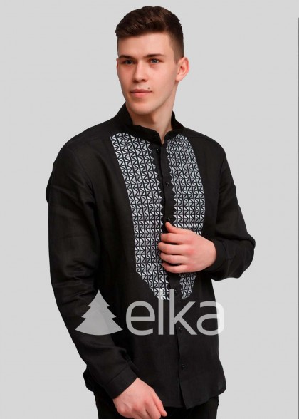 Мужская вышиванка черная