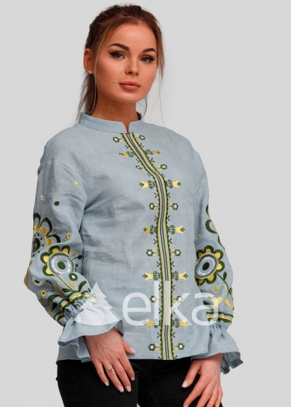 Embroidered shirt gray