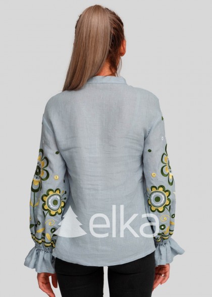 Embroidered shirt gray