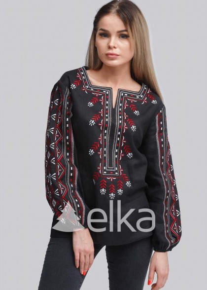 Vyshyvanka women's linen black