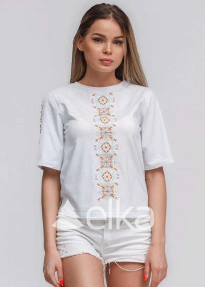 Embroidered T-shirt Rhombus