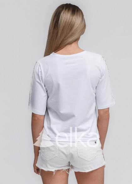 Embroidered T-shirt Rhombus