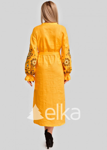 Embroidery dress gold