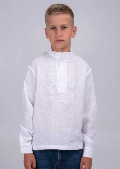 Дитяча вишиванка білим по білому