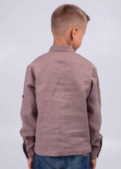 Дитяча вишиванка кавова