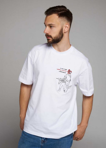 Мужская вышитая футболка национальная