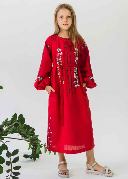 Червона сукня вишиванка дитяча