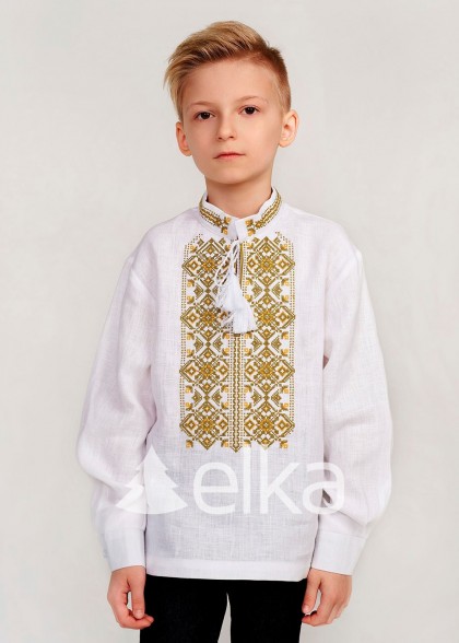 White vyshyvanka for a boy