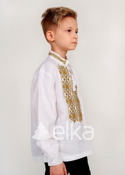 White vyshyvanka for a boy