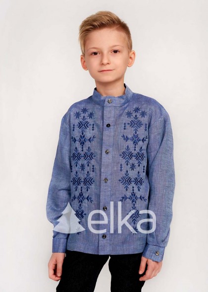 Дитяча вишиванка для хлопчика Джинс