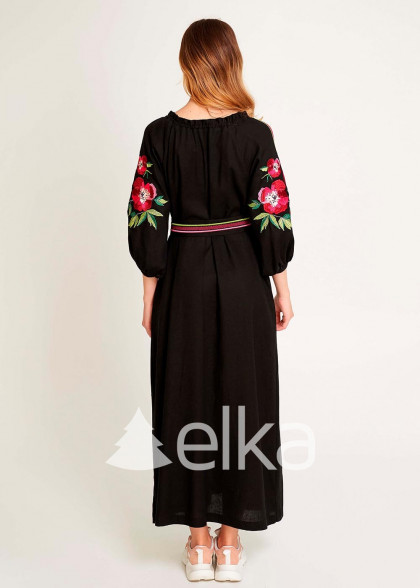 Embroidered dress Peony