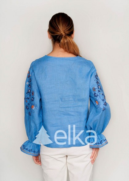Women's blue embroidery