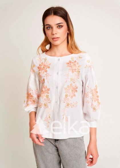 Embroidered shirt women Flower