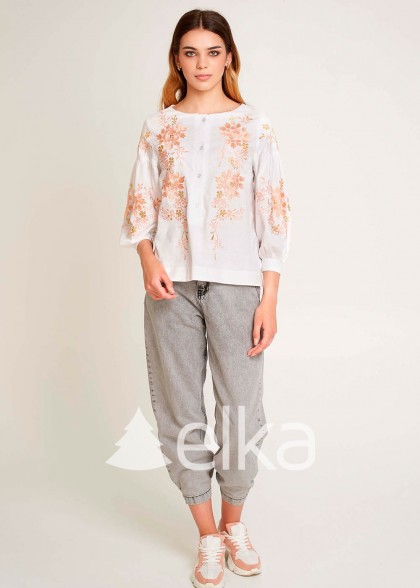 Embroidered shirt women Flower
