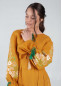 Женское вышитое платье жёлтое, 220175