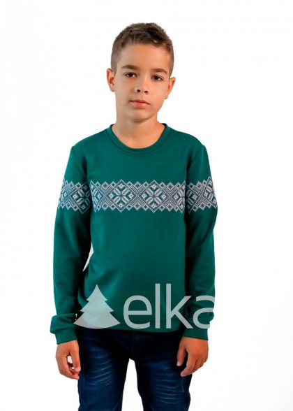 Кофта с вышивкой зеленая