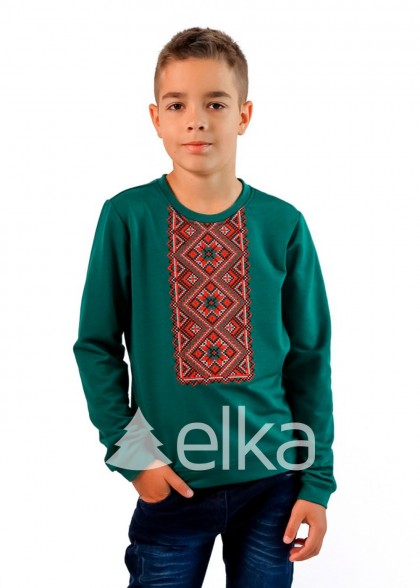 Вишита зелена кофта