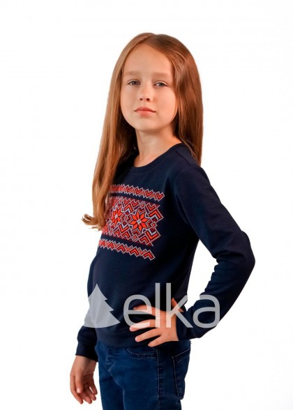 Кофта вишиванка синя