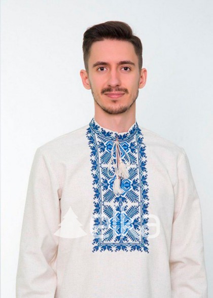 White vyshyvanka for men
