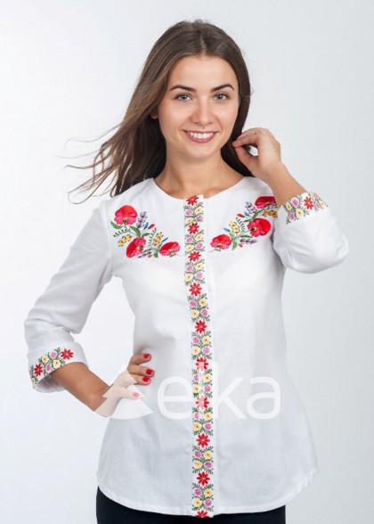 Vyshyvanka white for a girl