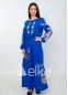 Вышитое платье синее, 250161, размеры S, M, L, XL, 2XL, 3XL