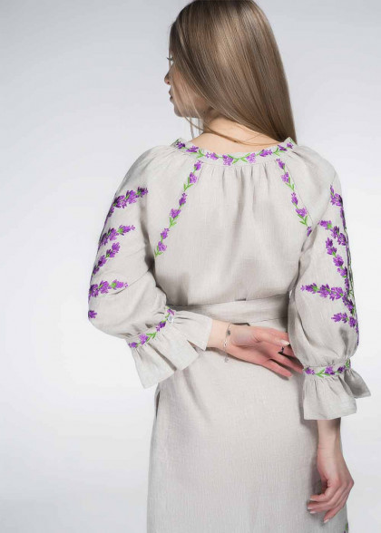 Платье вышиванка Лаванда