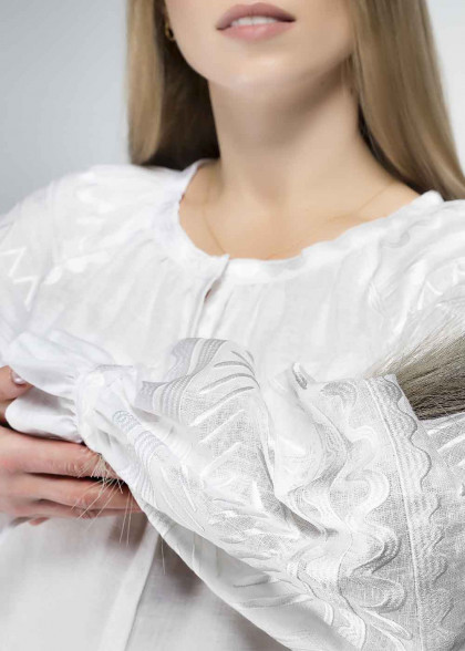 Платье вышитое Намибия белое