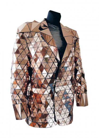 Дзеркальний піджак золотий