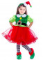 Детский костюм Эльфийка Новогодняя, 110618, размеры 2-3 года, 3-4 года, 5-6 лет, 7-8 лет