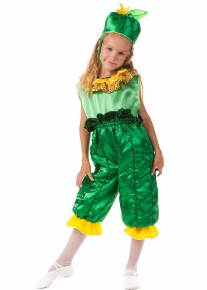 Детский костюм Огурчик для девочки
