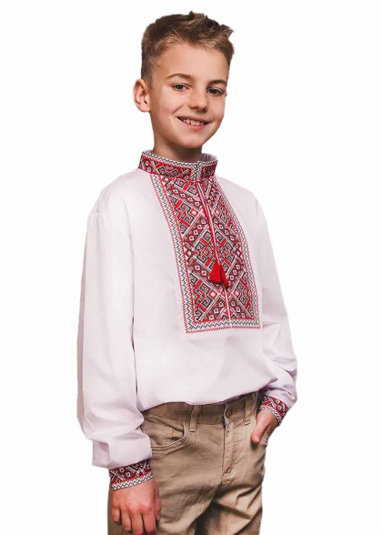 Kids embroidered shirt Otaman white