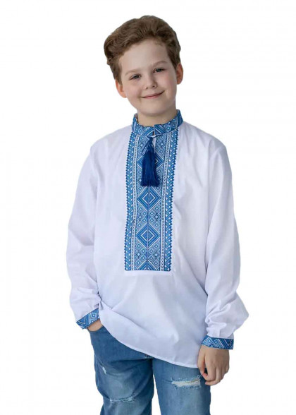 Kids embroidered shirt Hricko white