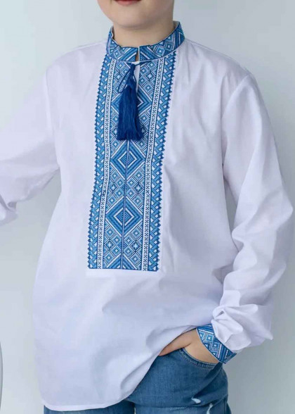 Kids embroidered shirt Hricko white