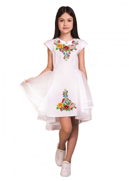 Kids embroidered dress Kvitochka