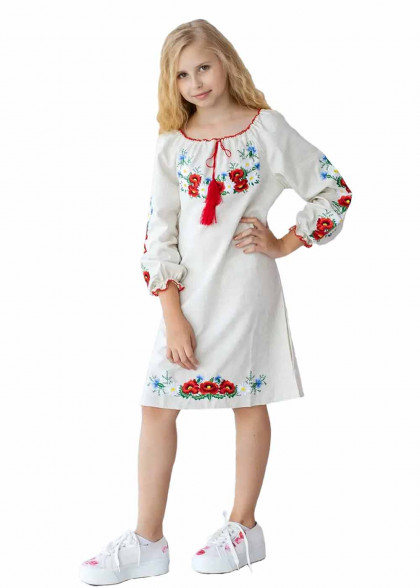 Embroidered dress Romashka