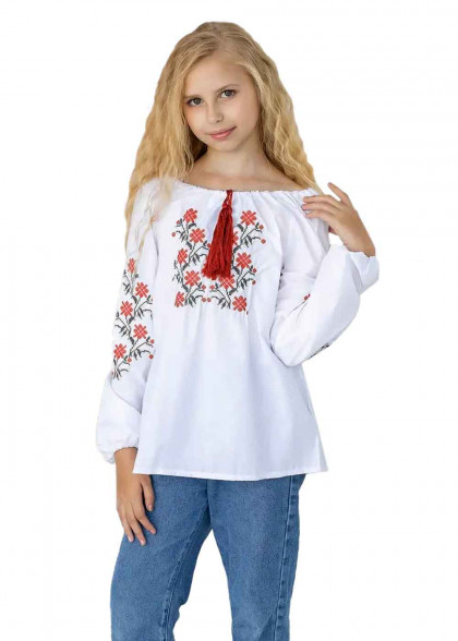 Embroidered shirt Nezabudka for girls