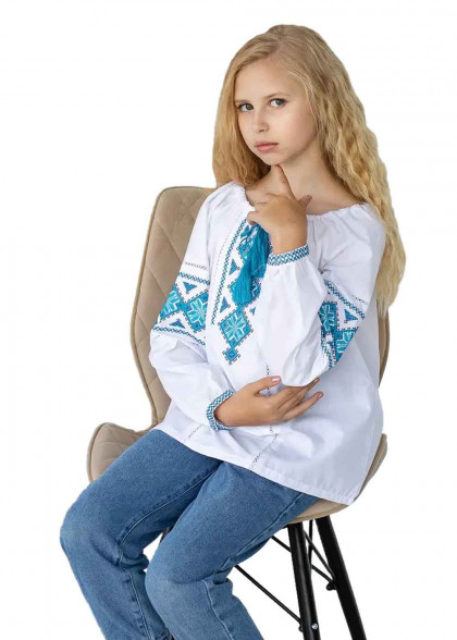 Embroidered shirt Flowerfor girls