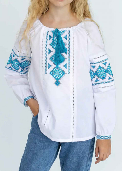 Embroidered shirt Flowerfor girls