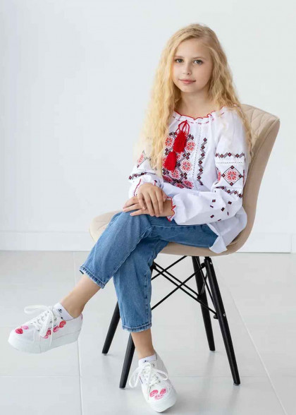 Embroidered shirt Mariana for girls