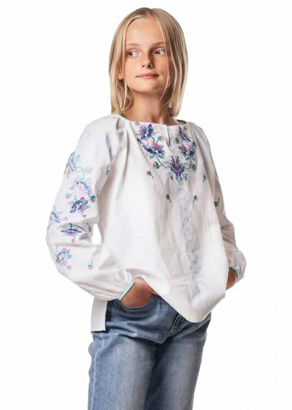 Embroidered shirt Wonderflower for girls
