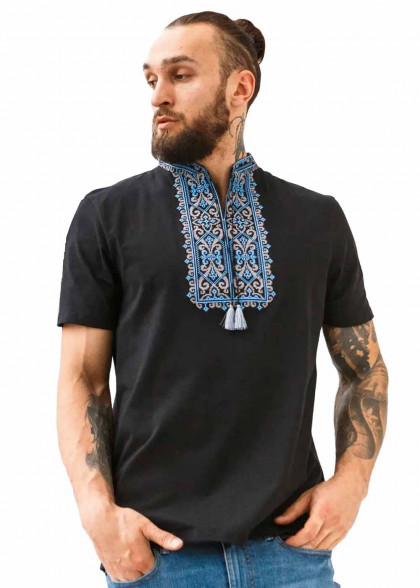 Футболка вышиванка Данило синяя