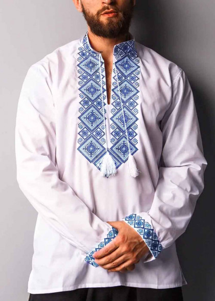 Мужская вышиванка Гармония белая