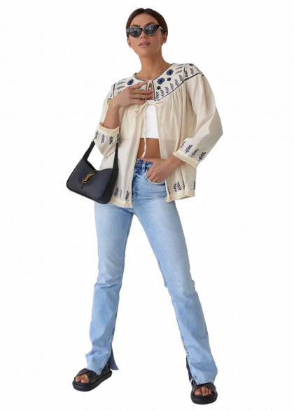 Blouse cape with embroidery Vasilina