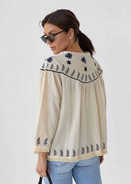 Blouse cape with embroidery Vasilina