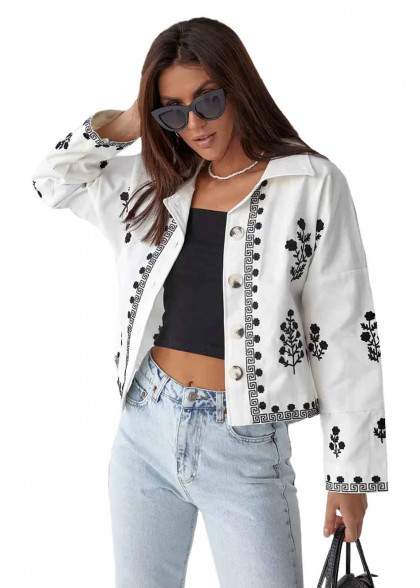 Women's embroidered jacket-shirt